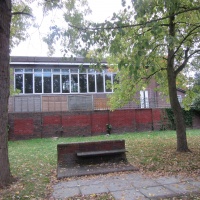 The Hall from the South, showing the large picture windows
