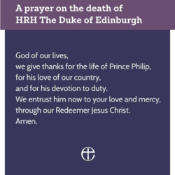 A prayer for HRH The Duke of Edinburgh